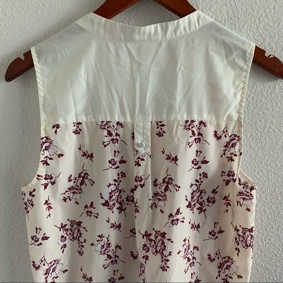 Modcloth Cream White Floral Top Blouse Medium - Picture 6 of 11